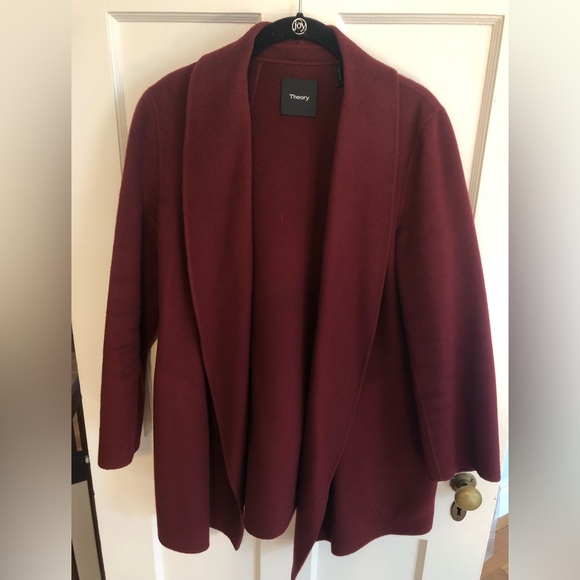 Theory Clairene Shawl Wool Cashmere Jacket Coat size M - Picture 3 of 11